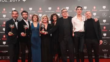 Equipo de 'El Reino' en los Premios Feroz 2019