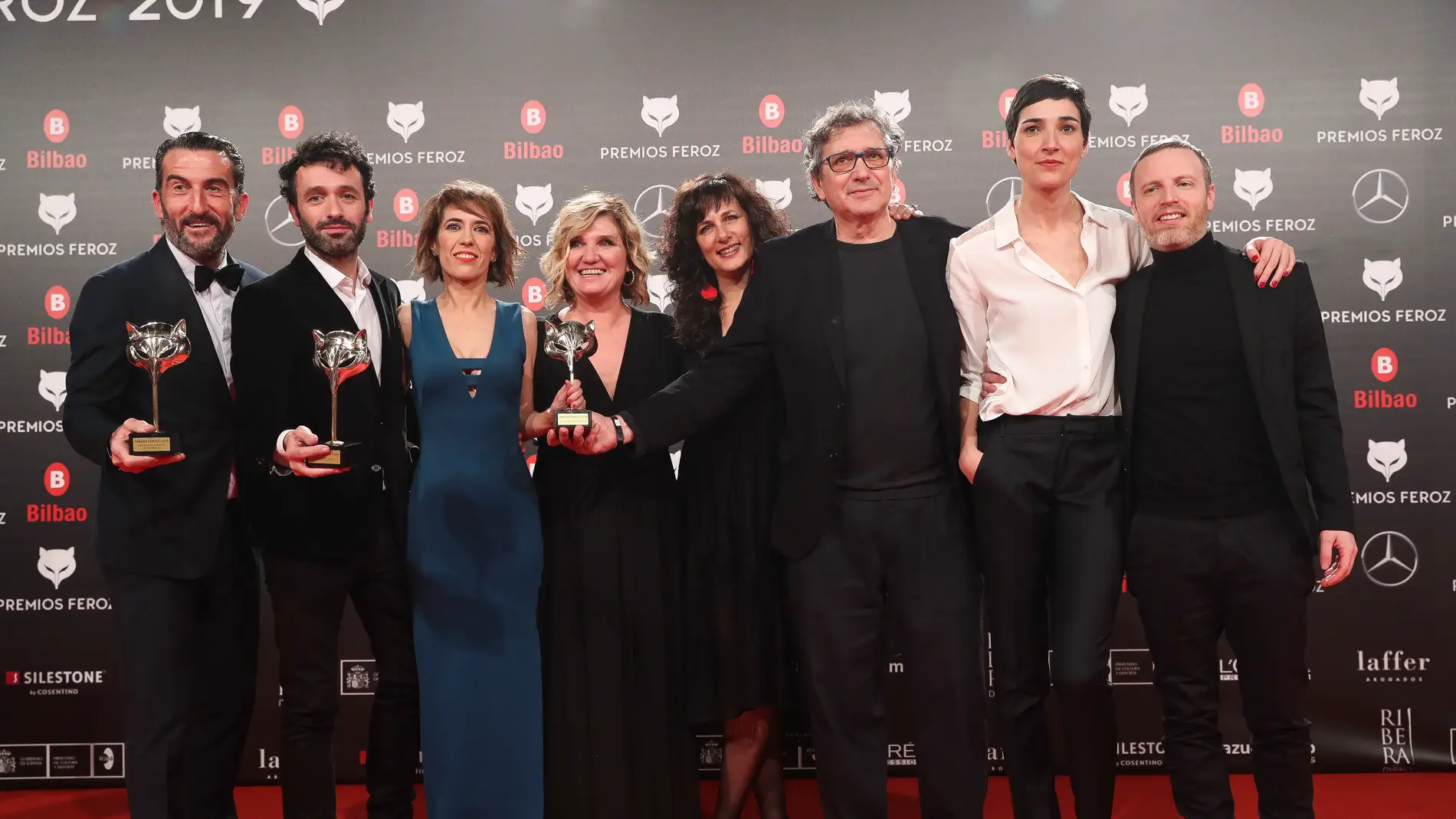 Equipo de 'El Reino' en los Premios Feroz 2019