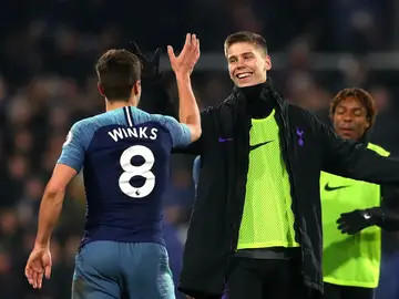 Winks, tras marcar un gol con el Tottenham Winks, tras marcar un gol con el Tottenham