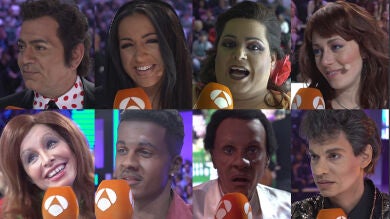 Los concursantes, aún emocionados, reaccionan ante sus imitaciones de la duodécima gala de 'Tu cara me suena'