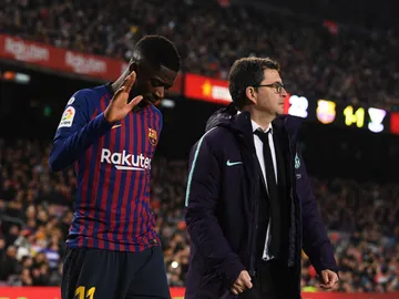 Dembelé se retira lesionado Dembelé se retira lesionado