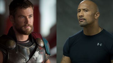 Chris Hemsworth y Dwayne Johnson Chris Hemsworth y Dwayne Johnson