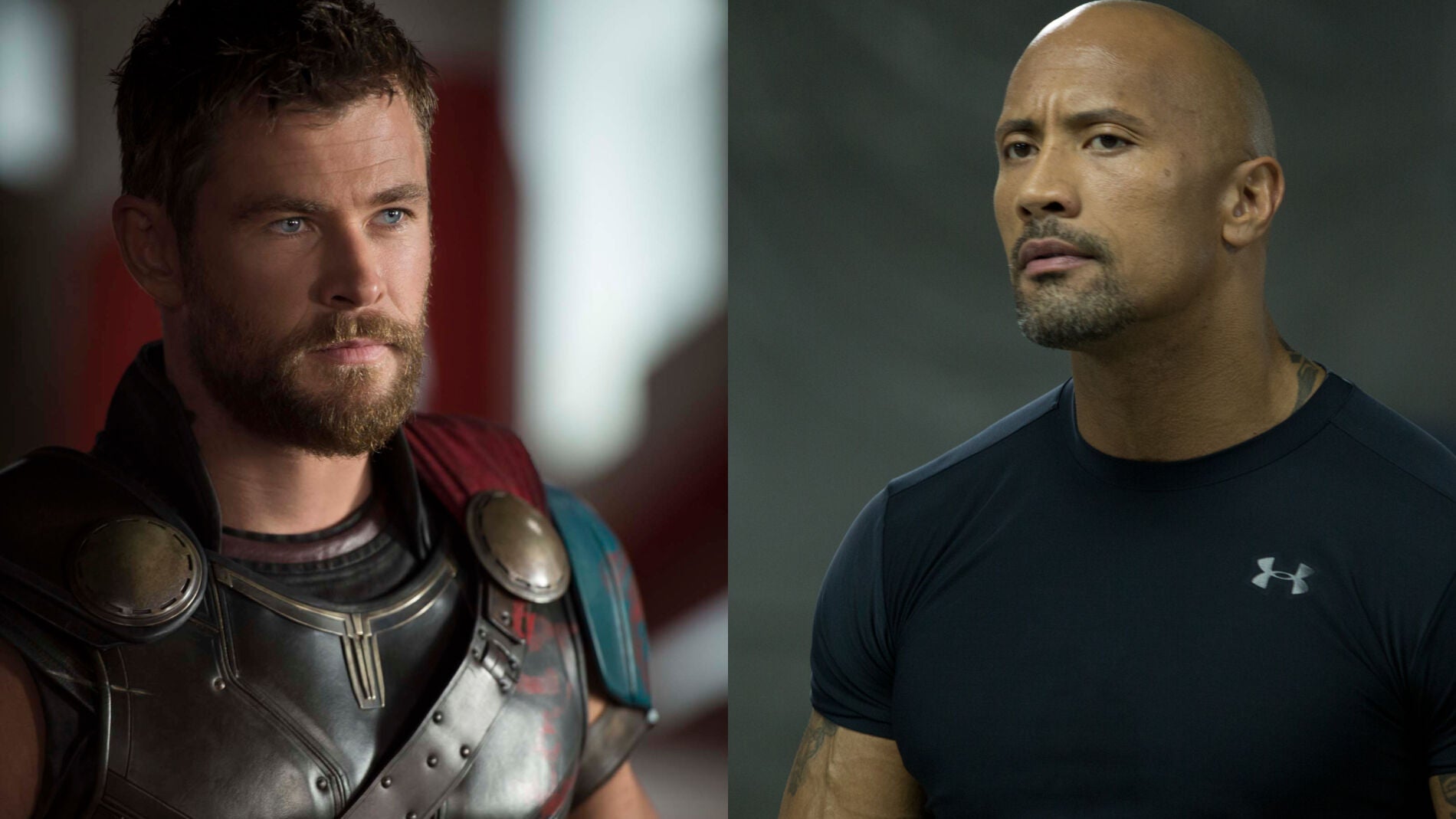 Chris Hemsworth y Dwayne Johnson
