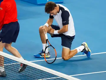 Carreño, en el partido ante Nishikori Carreño, en el partido ante Nishikori