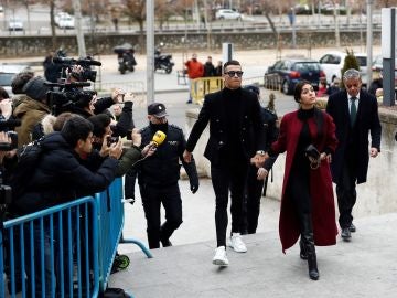 Cristiano Ronaldo llega a la Audiencia Provincial de Madrid