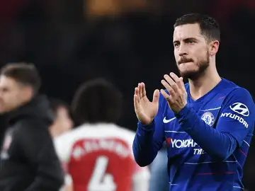 Hazard, durante un partido con el Chelsea Hazard, durante un partido con el Chelsea