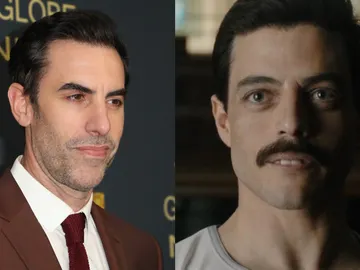 Sacha Baron Cohen y Rami Malek como Freddie Mercury Sacha Baron Cohen y Rami Malek como Freddie Mercury