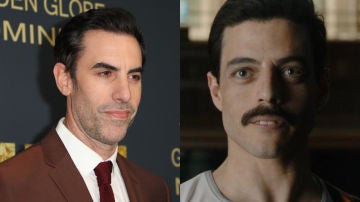 Sacha Baron Cohen y Rami Malek como Freddie Mercury Sacha Baron Cohen y Rami Malek como Freddie Mercury