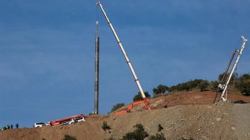 Los tubos para el pozo en el rescate de Julen Los tubos para el pozo en el rescate de Julen