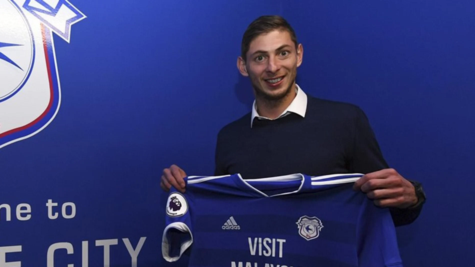 Emiliano Sala, con la camiseta del Cardiff Emiliano Sala, con la camiseta del Cardiff