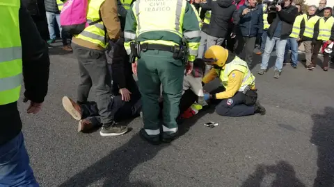 Taxista arrollado en la A-2 Taxista arrollado en la A-2