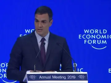 Pedro Sánchez defiende en Davos las políticas de izquierda Pedro Sánchez defiende en Davos las políticas de izquierda