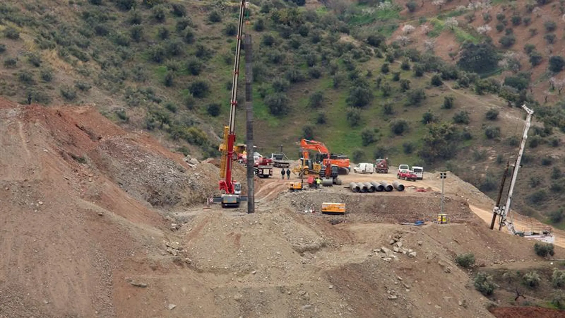 Imagen de las labores de rescate de Julen en Totalán Imagen de las labores de rescate de Julen en Totalán