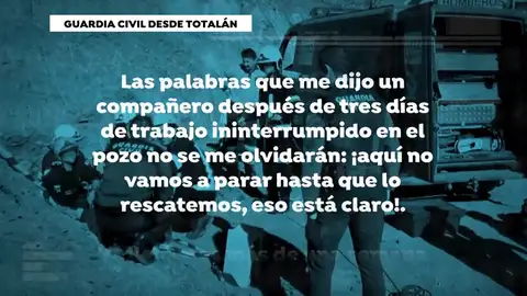 Carta de un agente de la Guardia Civil sobre el rescate de Julen: "Se me estremeció el corazón al tratar con los primeros minutos de desesperación de los familiares" Carta de un agente de la Guardia Civil sobre el rescate de Julen: "Se me estremeció el corazón al tratar con los primeros minutos de desesperación de los familiares"