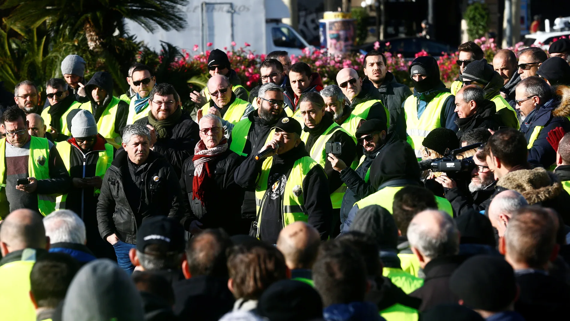 Taxistas se manifiestan en Barcelona. Taxistas se manifiestan en Barcelona.