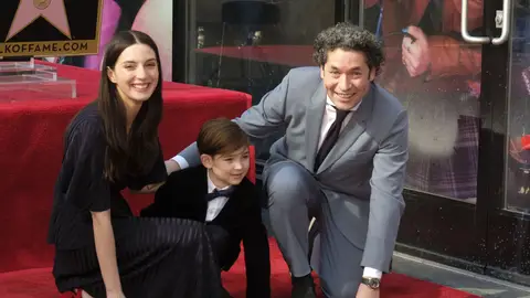 María Valverde y Gustavo Dudamel, junto al hijo de él María Valverde y Gustavo Dudamel, junto al hijo de él