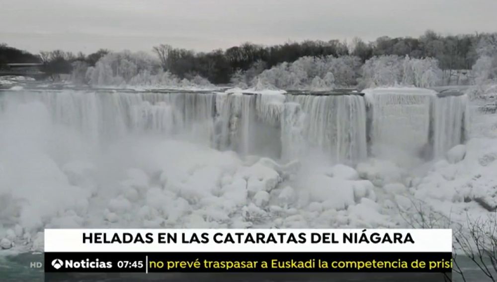 Las imágenes de las cataratas del Niágara congeladas