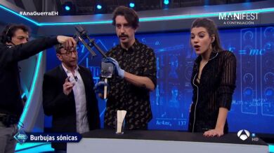 Las burbujas sónicas conquistan el oído de Ana Guerra en 'El Hormiguero 3.0'