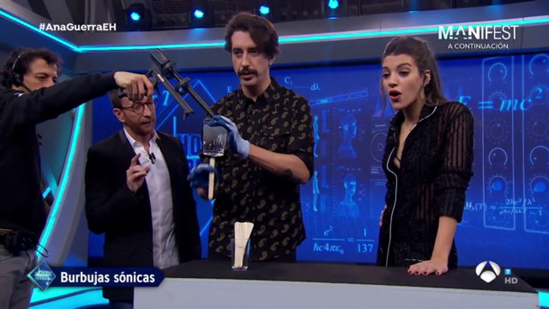 Las burbujas s&Atilde;&sup3;nicas conquistan el o&Atilde;&shy;do de Ana Guerra en 'El Hormiguero 3.0'