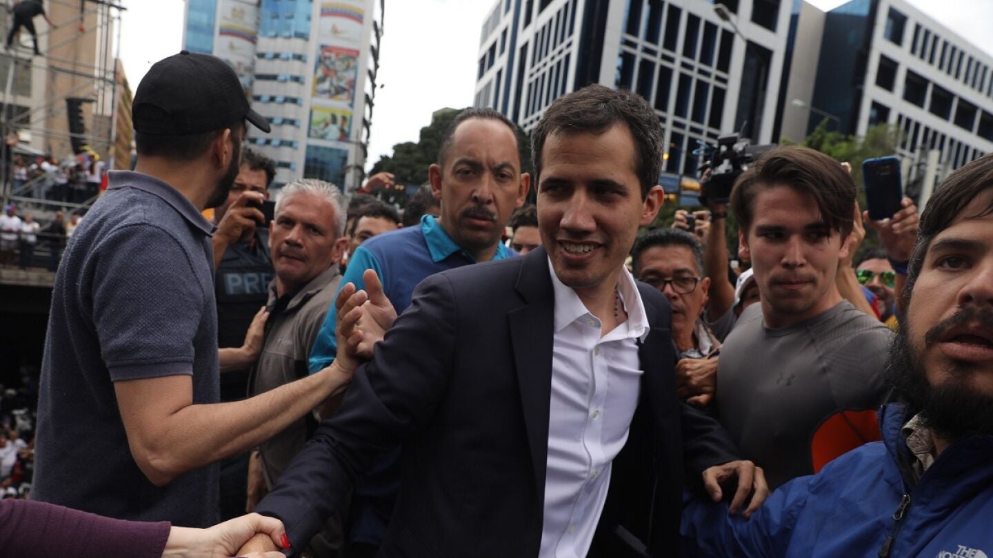 El autoproclamado "presidente encargado" de Venezuela, Juan Guaidó
