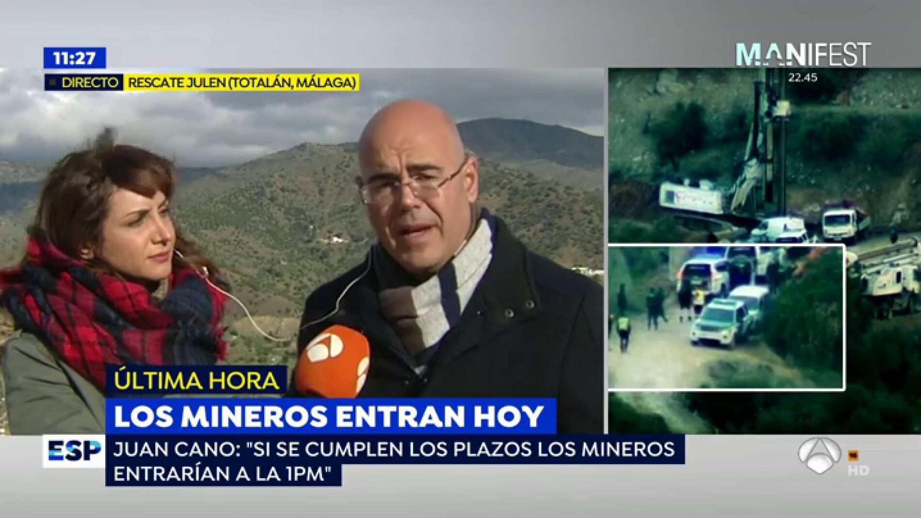 Juan Cano: "Cuando surgi&oacute; el problema del encamisado los padres de Julen se encerraron todo el d&iacute;a en la habitaci&oacute;n"