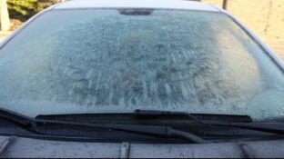 Hielo en el parabrisas 