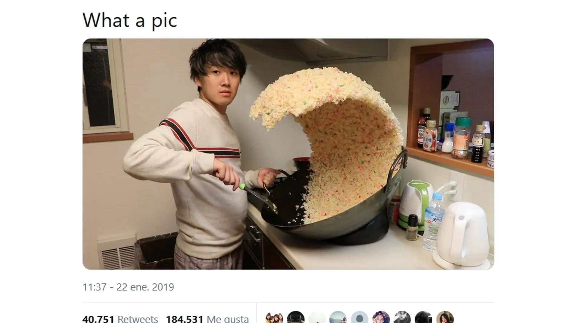 Una ola de arroz gigante