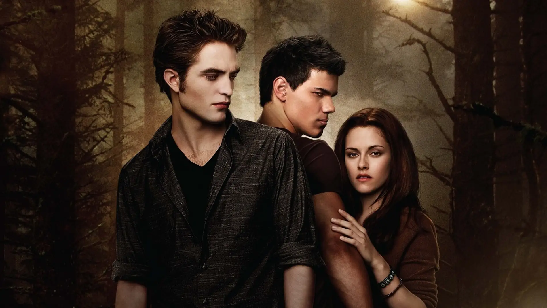 Edward, Jacob y Bella en 'Luna Nueva'