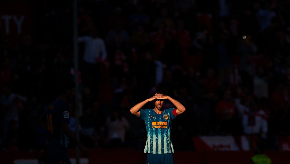 Diego Godín, durante un partido con el Atlético de Madrid