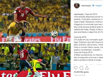 La denuncia del padre de Neymar en Instagram La denuncia del padre de Neymar en Instagram
