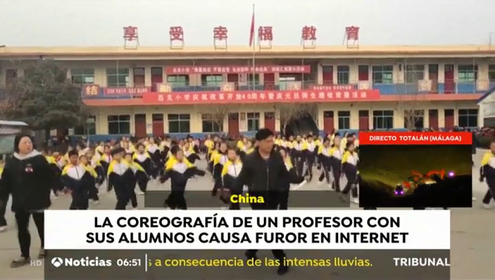 La curiosa iniciativa para que los niños de un colegio de China hagan ejercicio