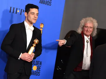 Brian May con Rami Malek, protagonista de 'Bohemian Rhapsody' Brian May con Rami Malek, protagonista de 'Bohemian Rhapsody'