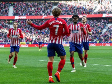 Griezmann celebra un gol del Atlético