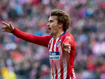 Griezmann celebra un gol Griezmann celebra un gol