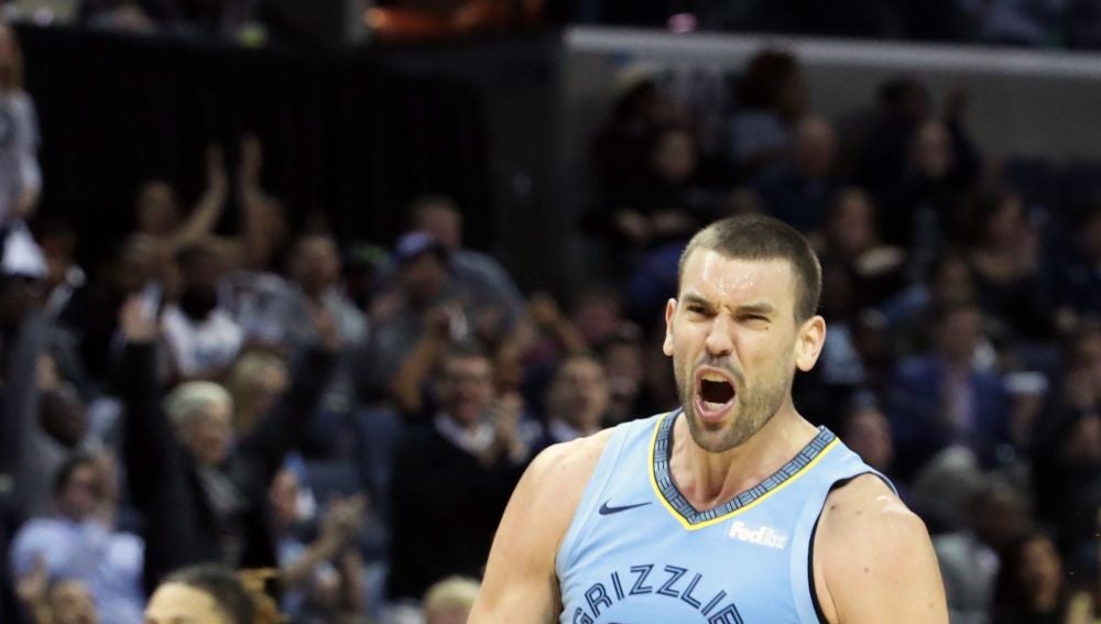 Marc Gasol en un partido de los Grizzlies