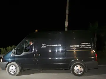 Furgón funerario con los restos de Julen Furgón funerario con los restos de Julen