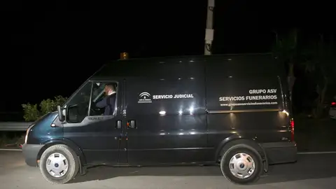 Furgón funerario con los restos de Julen Furgón funerario con los restos de Julen
