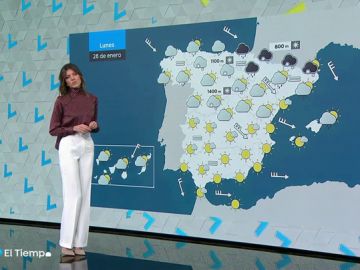 La semana se despide con viento y lluvia en el Cantábrico y nieve en Pirineos