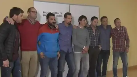 Los mineros del rescate de Julen comparecen ante la prensa Los mineros del rescate de Julen comparecen ante la prensa