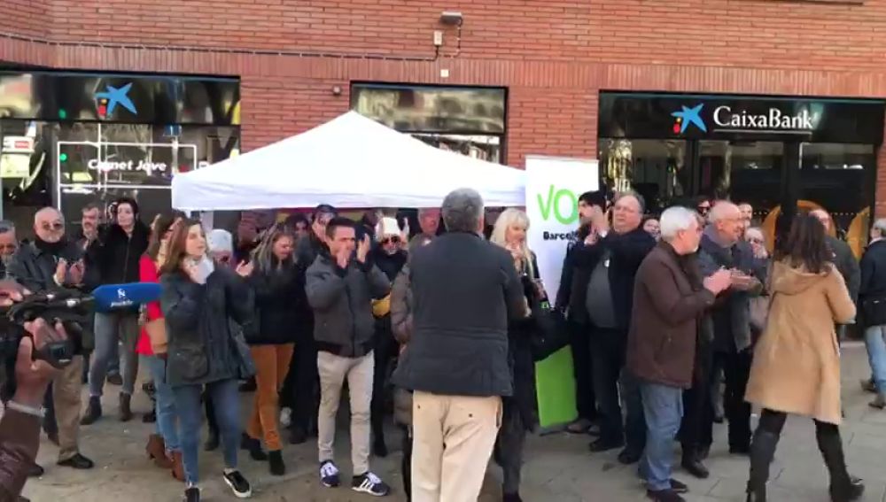 Varios detenidos en Barcelona una protesta contra una carpa de Vox