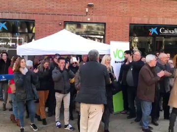 Varios detenidos en Barcelona una protesta contra una carpa de Vox