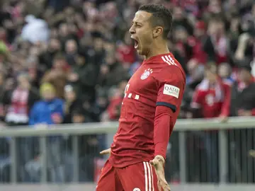 Thiago celebra un gol con el Bayern Thiago celebra un gol con el Bayern