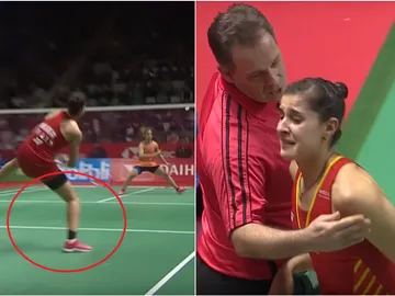 Carolina Marín, entre lágrimas Carolina Marín, entre lágrimas