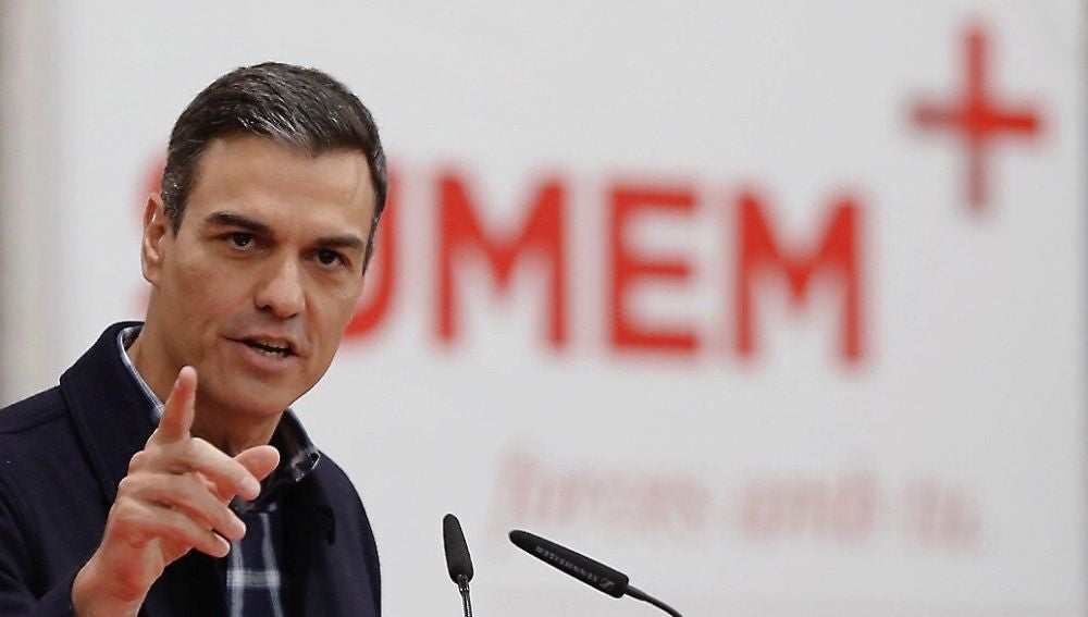 Pedro Sánchez durante un acto del PSOE en Valencia