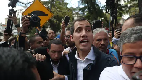 El autoproclamado presidente interino del país, Juan Guaidó El autoproclamado presidente interino del país, Juan Guaidó
