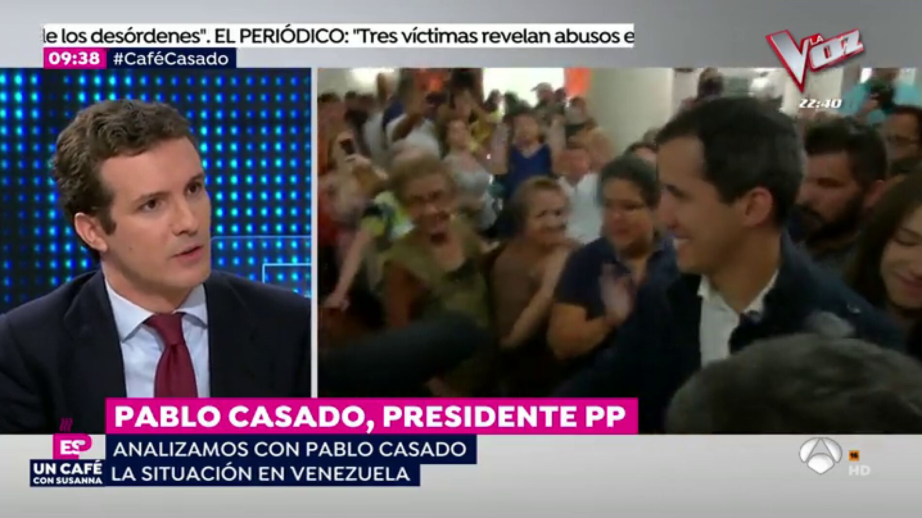 Pablo Casado: "Europa no puede estar impasible ante Juan Guaid&oacute; y hay que darles donde les duele"