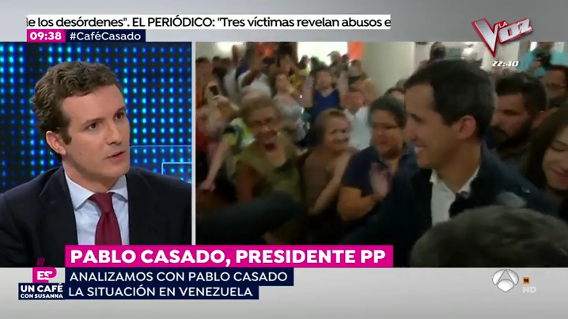 Pablo Casado: "Europa no puede estar impasible ante Juan Guaidó y hay que darles donde les duele"
