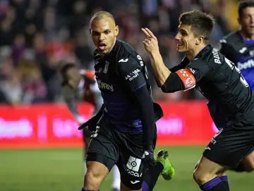 Braithwaite celebra su gol contra el Rayo Vallecano Braithwaite celebra su gol contra el Rayo Vallecano