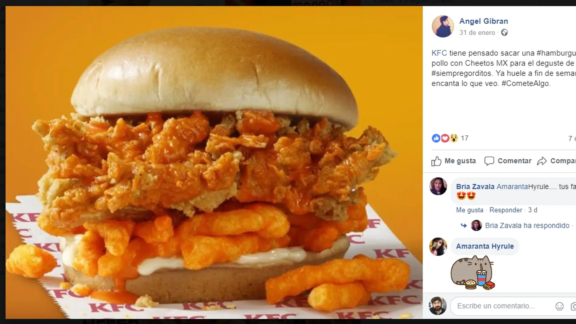 Sandwich de pollo con Cheetos
