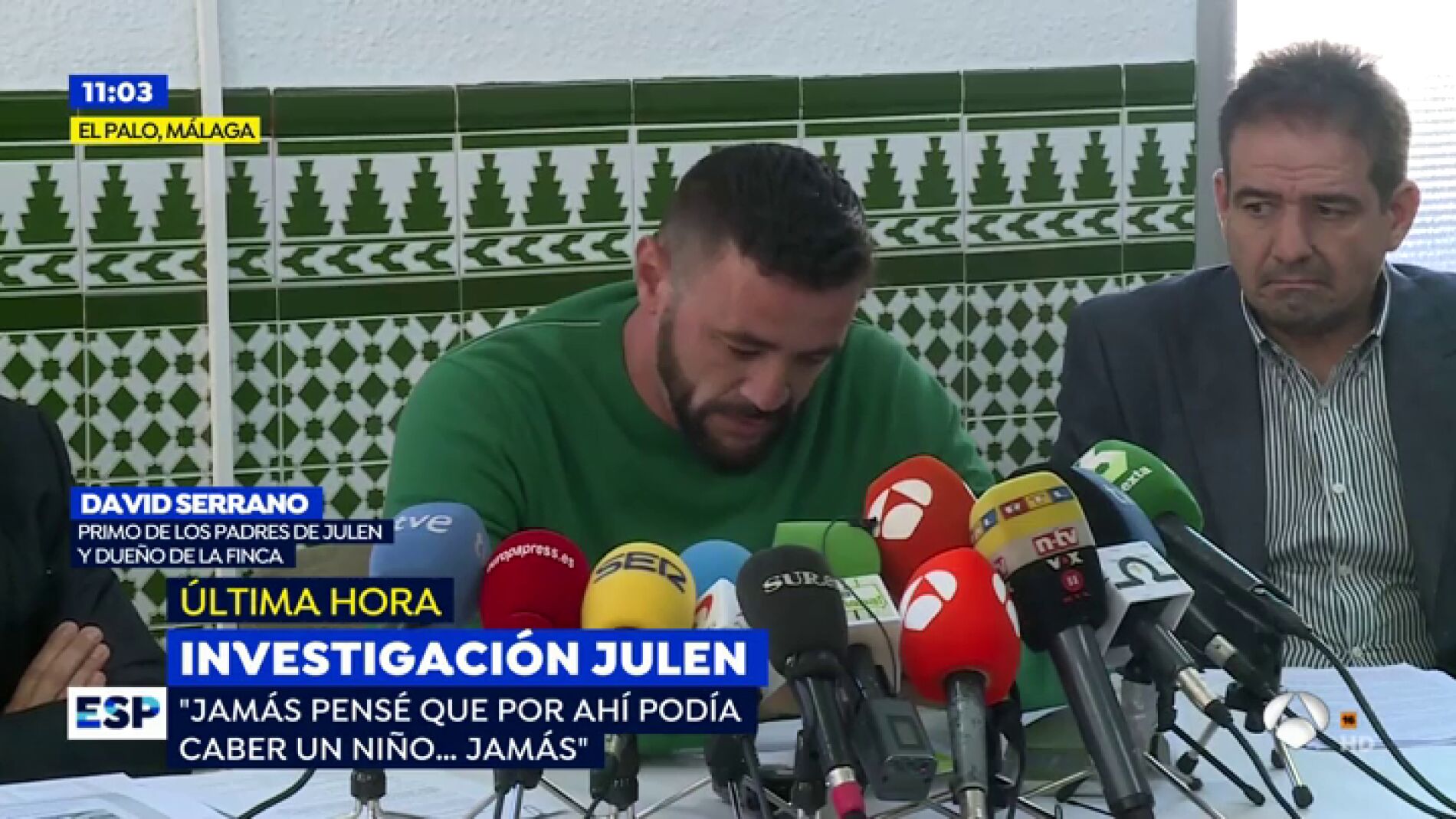 El due&ntilde;o de la finca de Total&aacute;n donde muri&oacute; Julen se derrumba: "El ni&ntilde;o se escurri&oacute; entre los bloques y desapareci&oacute;"